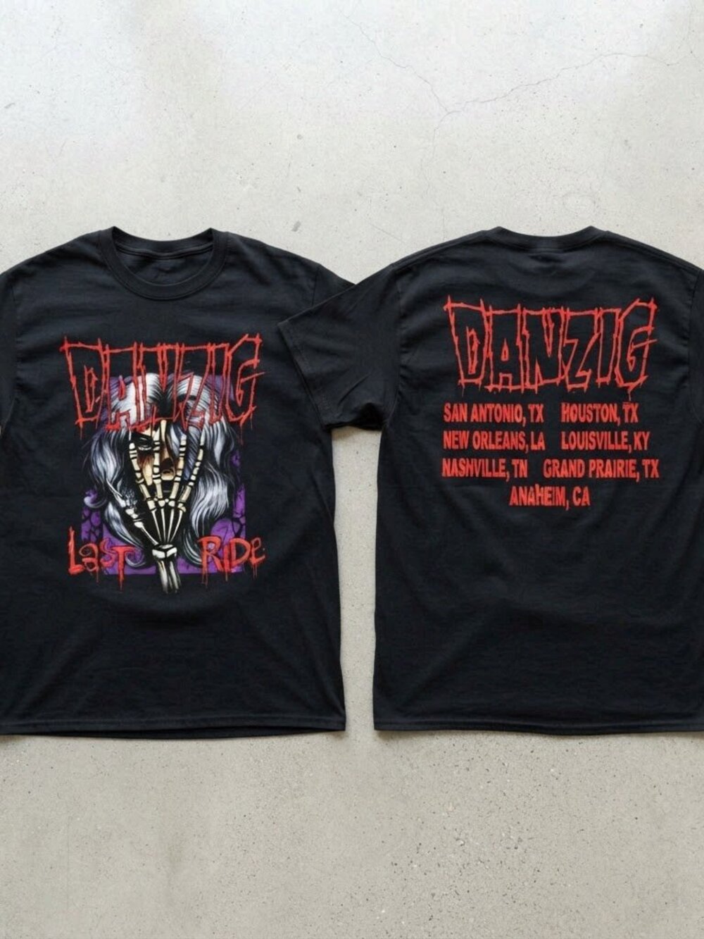 Danzig Last Ride North America Tour 2026 Black T-Shirt S-4XL
